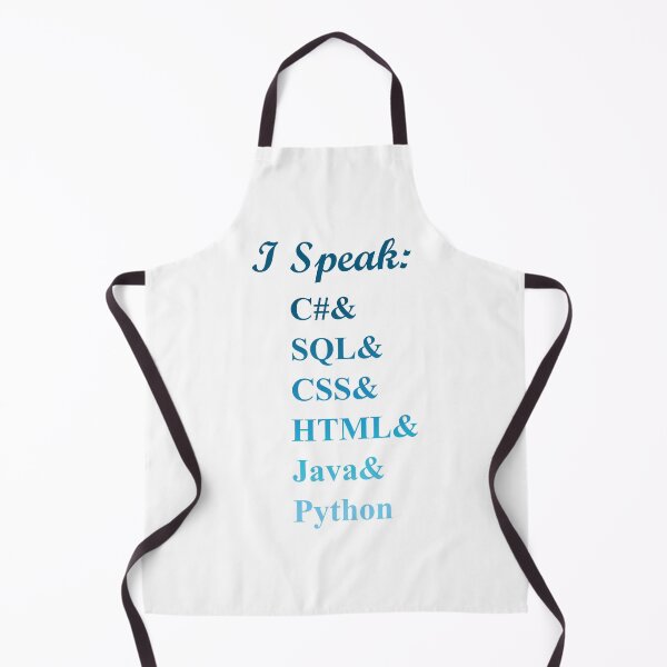Item preview, I speak coding, programming languages, blue, sharp ,sql, css, html, java, python designed and sold by catnamedtiffany.