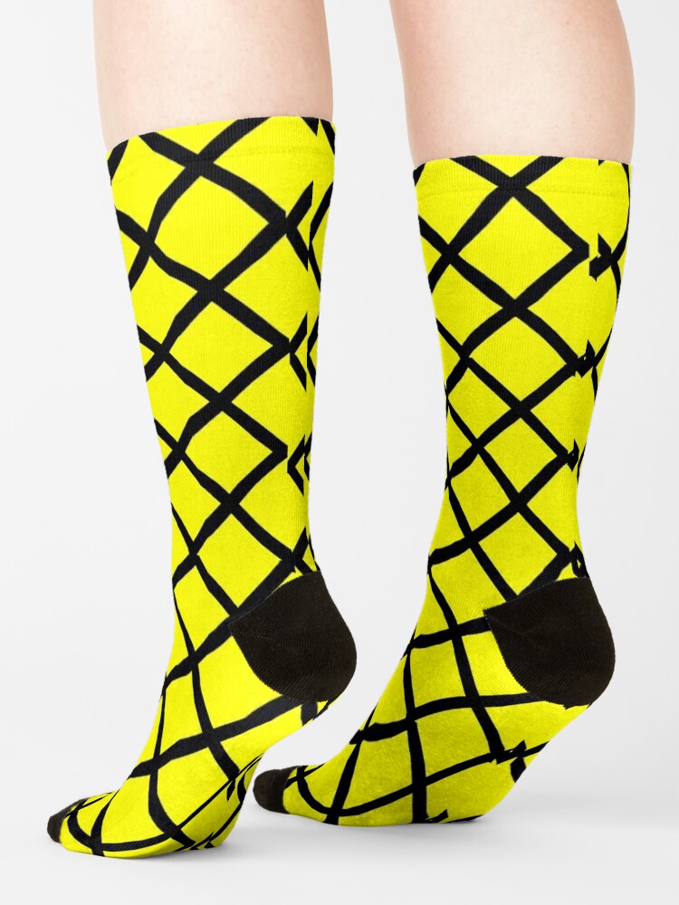 Thumbnail 4 of 5, Socks, Twelfth Night Malvolio Yellow Cross-Garters designed and sold by ShakespeareGeek.