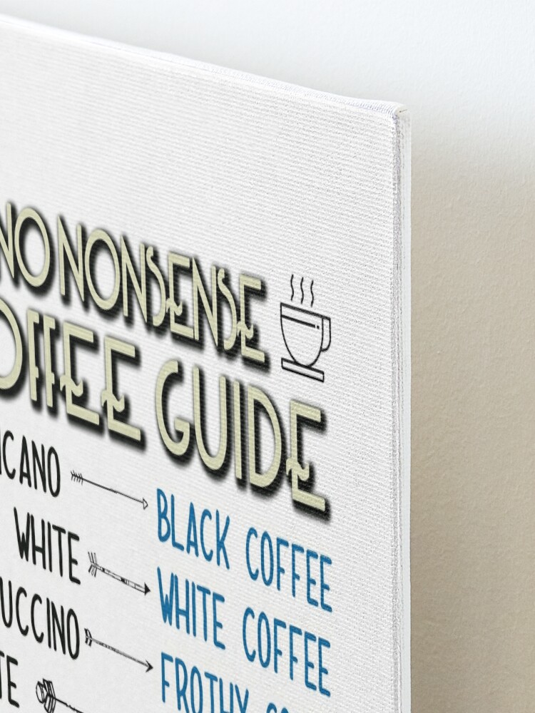 No Nonsense Coffee Guide | Art Board Print