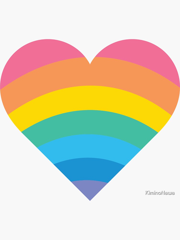 Rainbow Heart Rainbow Heart Love Love For All Sticker For Sale By