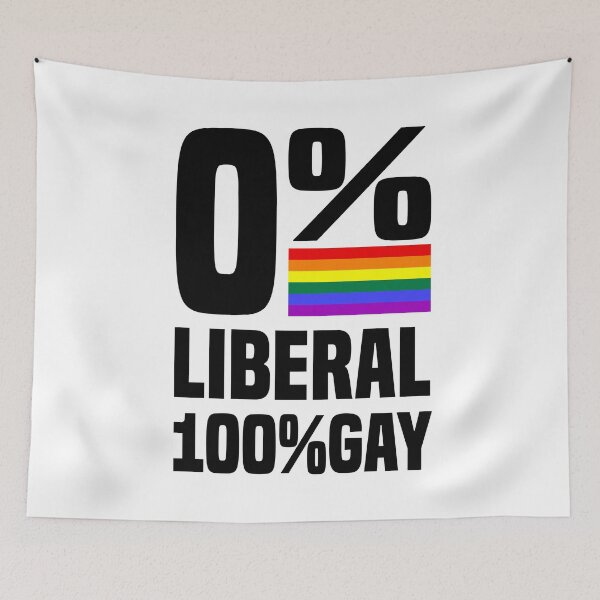 Item preview, Zero Percent Liberal LGBT - Pro Republican Rainbow Flag designed and sold by Sutra-Lotus-Co.
