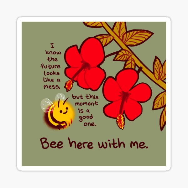 Item preview, "Bee Here With Me" Hibiscus Bumblebee designed and sold by thelatestkate.