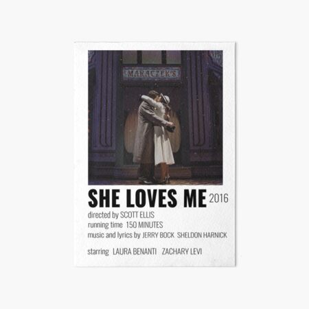 Item preview, She Loves Me Musical Poster designed and sold by broadwaycantdie.