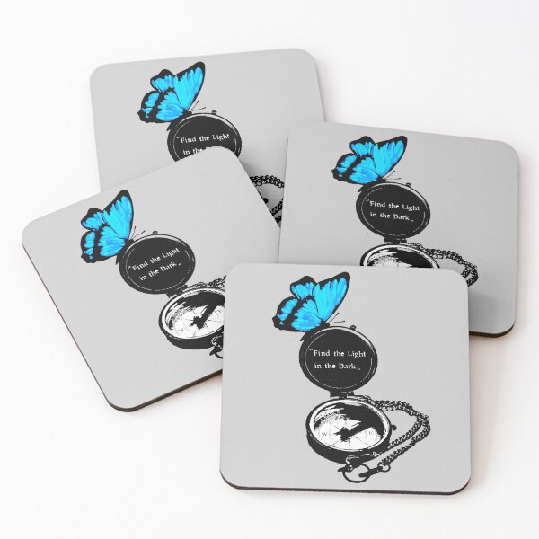 Item preview, Blue butterfly | Compass | Quote designed and sold by ImaginativeWild.