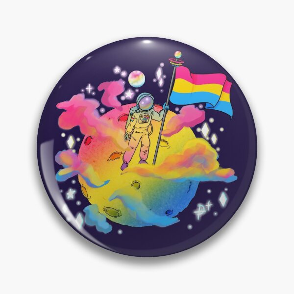 Item preview, Pan Pride Astronaut  designed and sold by AudgePodgeArt.