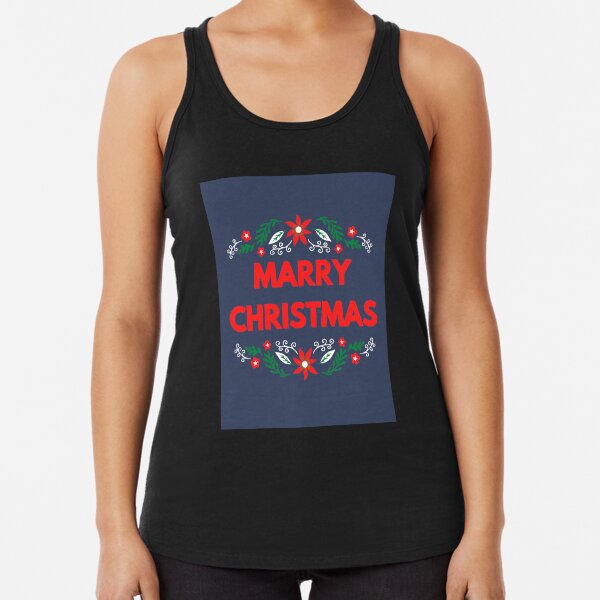 Merry Christmas Racerback Tank Top