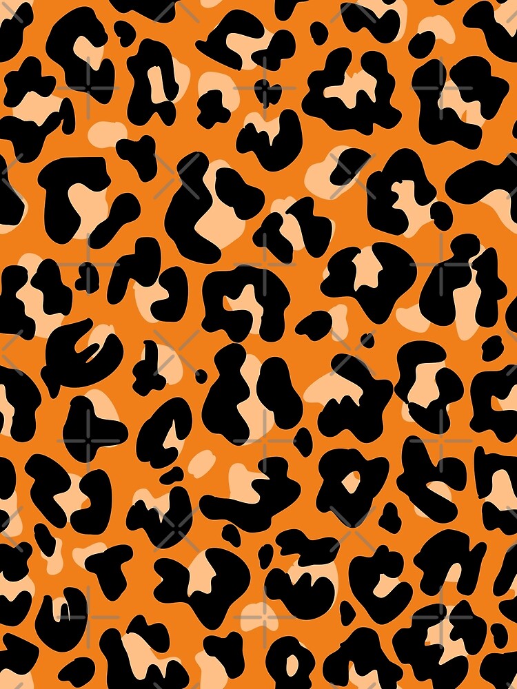 "Black and Orange Cheetah Print" Poster by Sharilea Redbubble