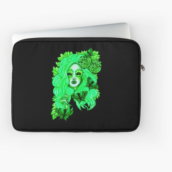 Shades Of Emerald Fantasy Fairy Portrait Laptop Sleeve