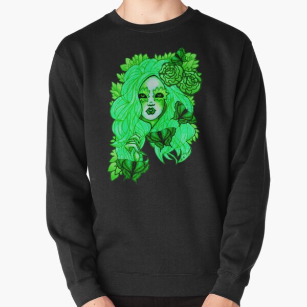 Shades Of Emerald Fantasy Fairy Portrait Pullover Sweatshirt