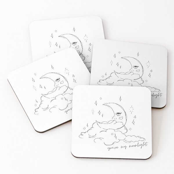 Item preview, "you're my moonlight" - ariana cloud/moon tattoo on white designed and sold by thewayitshine.