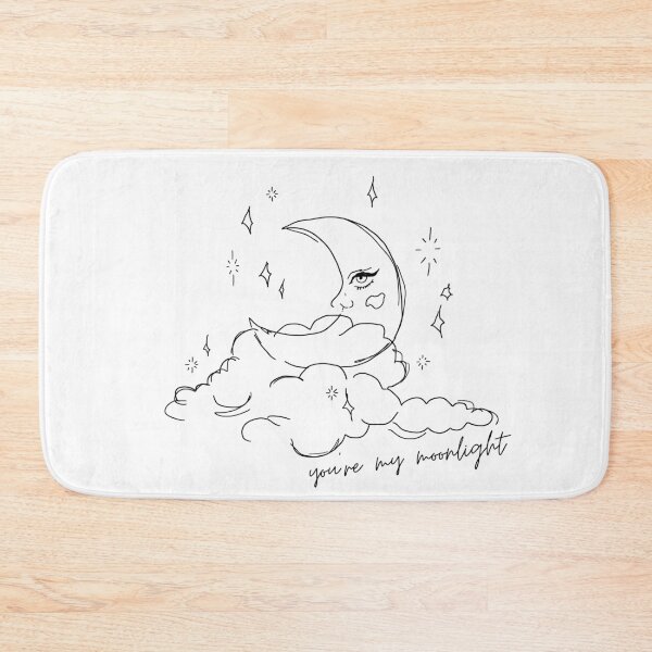 Item preview, "you're my moonlight" - ariana cloud/moon tattoo on white designed and sold by thewayitshine.