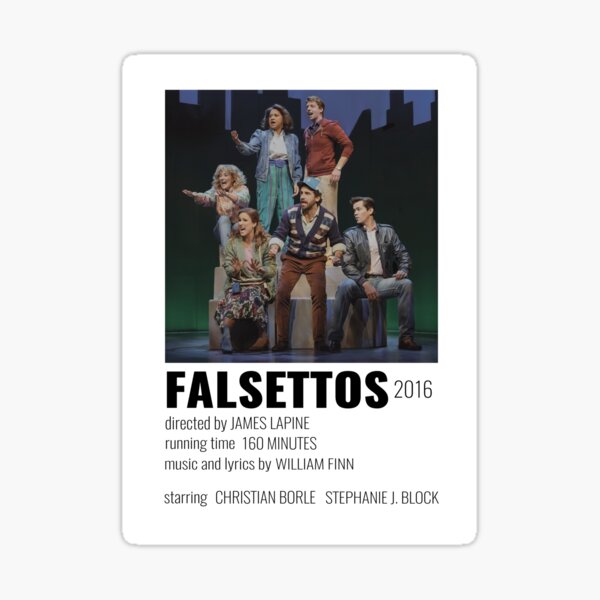 Aperçu de l'œuvre Affiche musicale Falsettos créée et vendue par broadwaycantdie.