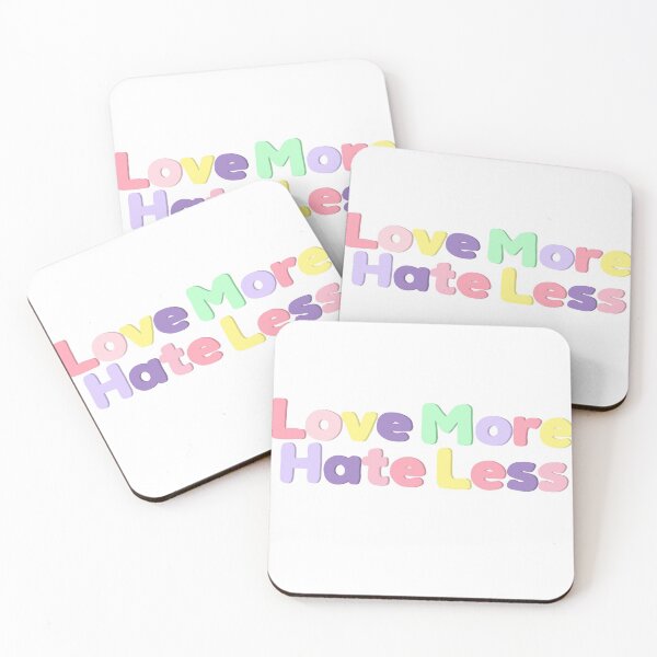 Item preview, Love More Hate Less designed and sold by RT-Lettering.