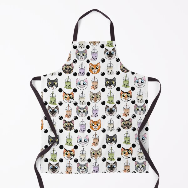 Item preview, Cat & Boba pattern designed and sold by BobaPuma.