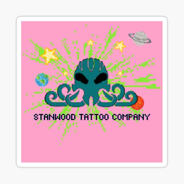 STC Pixels Logo Sticker