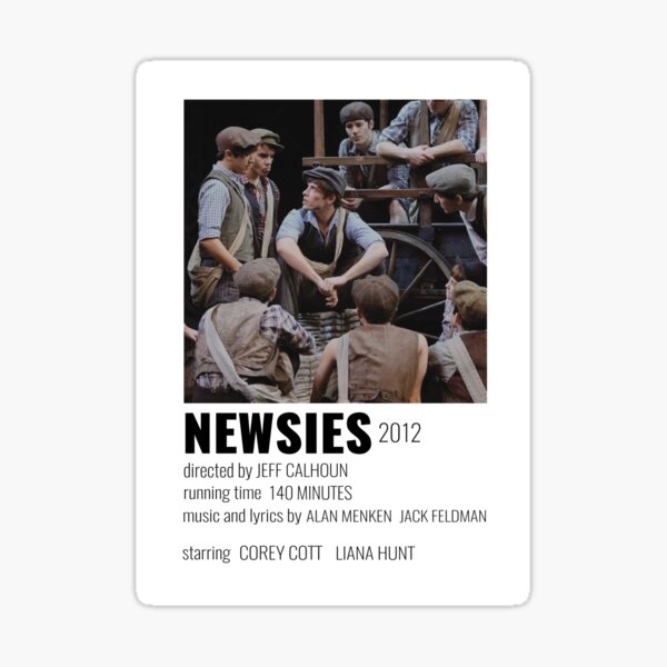 Aperçu de l'œuvre Newsies Clôture de l'affiche musicale de Broadway créée et vendue par broadwaycantdie.