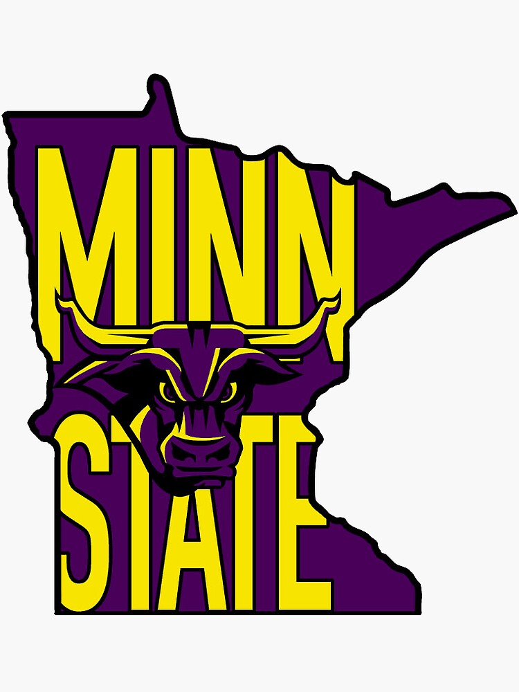 Minnesota Vikings logo on MN State Cut out