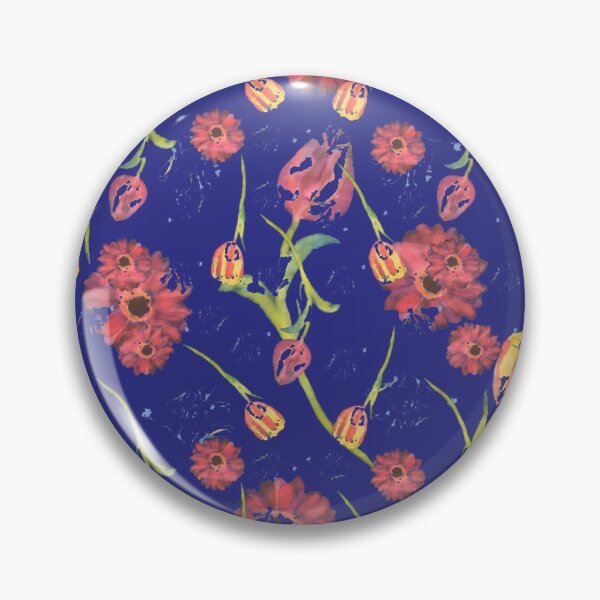 Item preview, Watercolor Florals on Blue  designed and sold by Delali  Kudjordji.