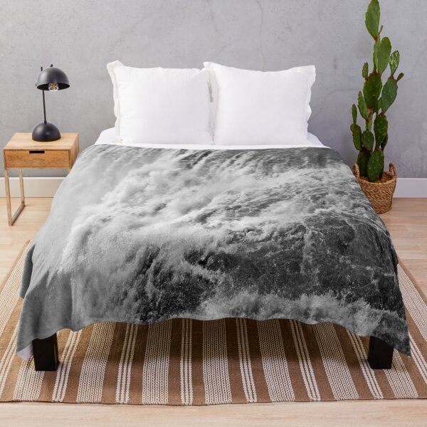 Item preview, Spectacular Waterfall Up Close in Black and White designed and sold by UrTops.