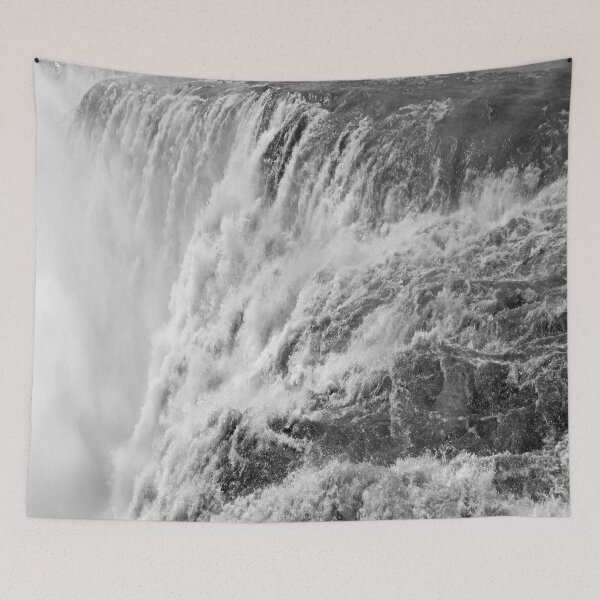 Item preview, Spectacular Waterfall Up Close in Black and White designed and sold by UrTops.