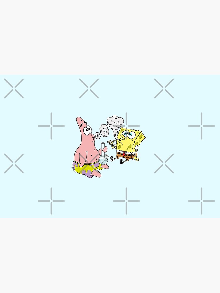 Spongebob and Patrick Smoking Weed Cannabis Cartoon Art by p0tstitute