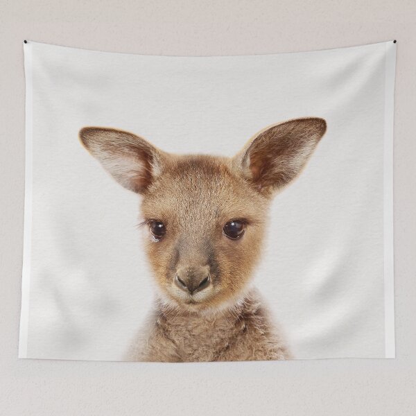 Item preview, Baby Kangaroo, Baby Animals Art Print by Synplus designed and sold by synplus.