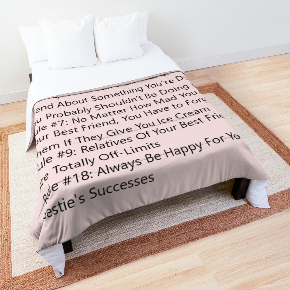 “the kissing booth rules. bestfriend rules” Comforter for Sale by