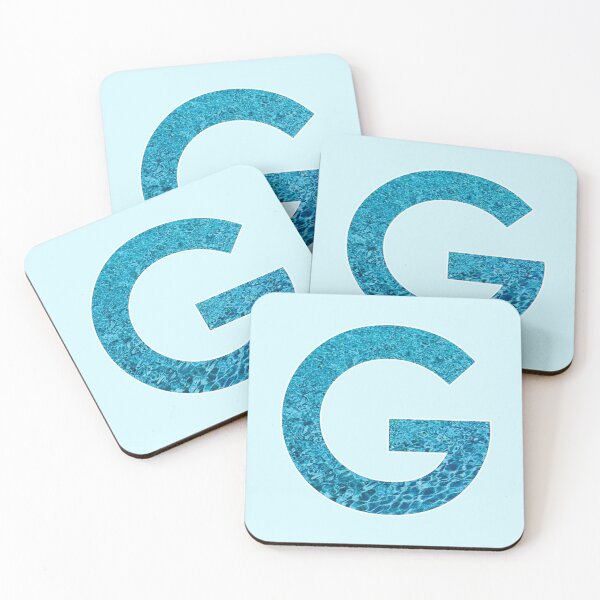 Item preview, The Letter G - Monogram in Blue Pool Water designed and sold by Bumblefuzzies.