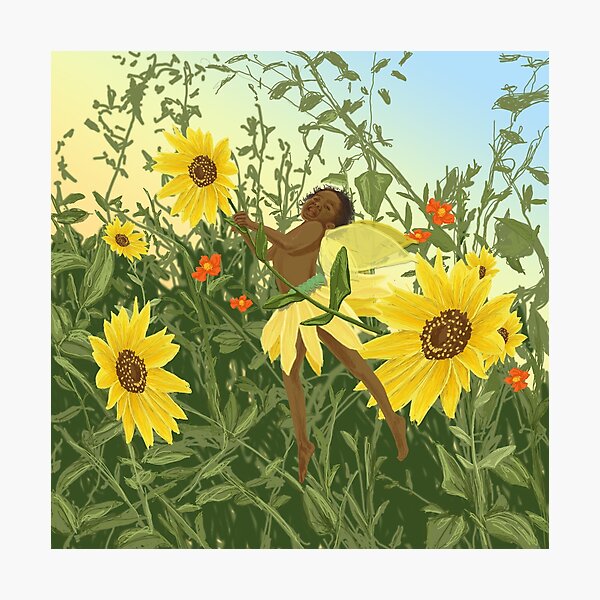 Sunflower Fairy Photographic Print