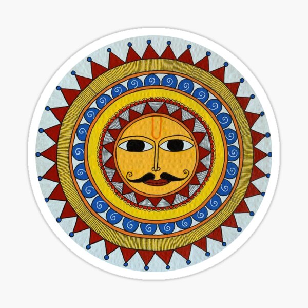 sun in mithila painting