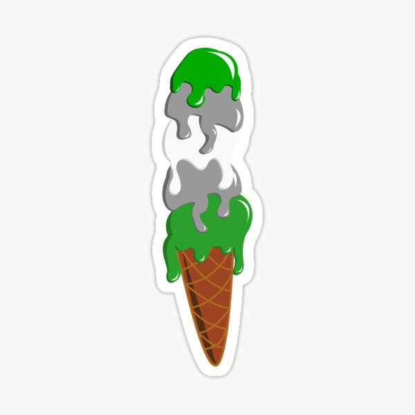 Greyscale Ice Cream Sticker