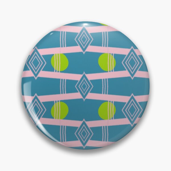 Item preview, Abstract Green and Pink Pattern on Blue designed and sold by Sendreka.