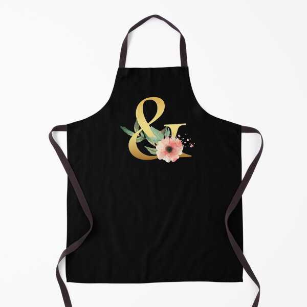 Item preview, Floral Gold Monogram & Letter Art Ampersand Black designed and sold by MysticMagpie.