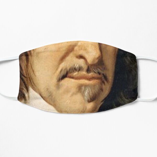 René Descartes  Face  Flat Mask