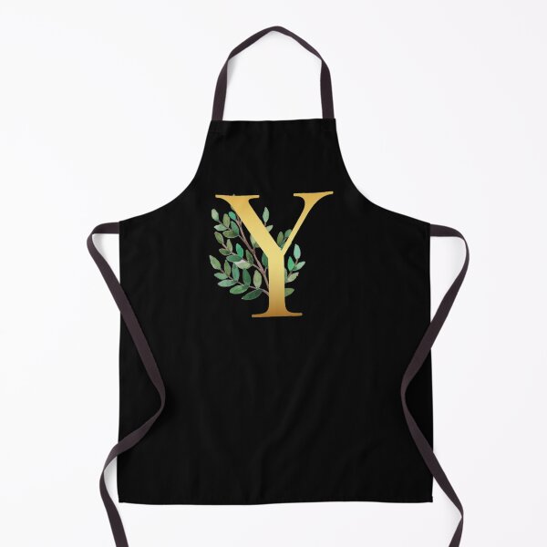 Item preview, Floral Gold Monogram Y - Letter Art Black designed and sold by MysticMagpie.