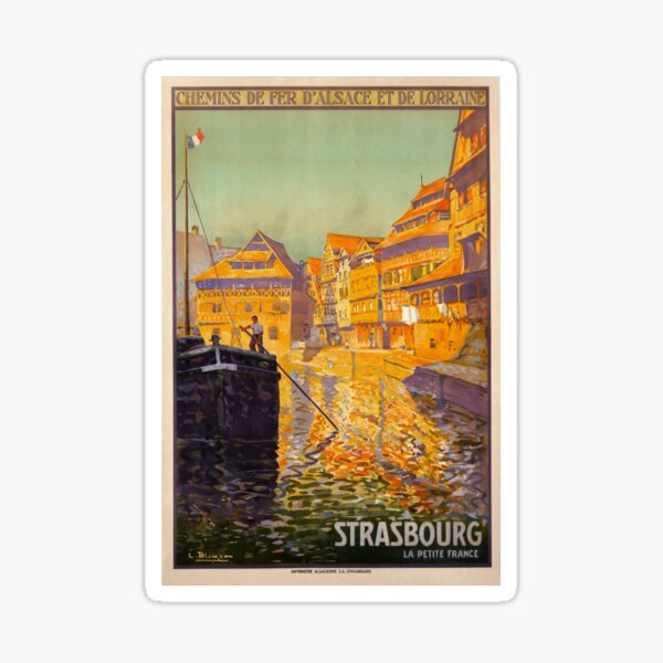 Item preview, Strasbourg retro poster designed and sold by CorasPosters.