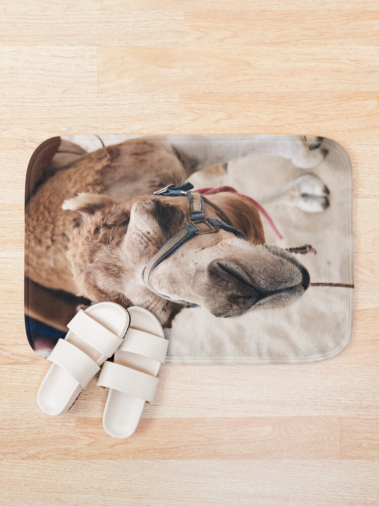 Alternate view of Camel in the desert Bath Mat