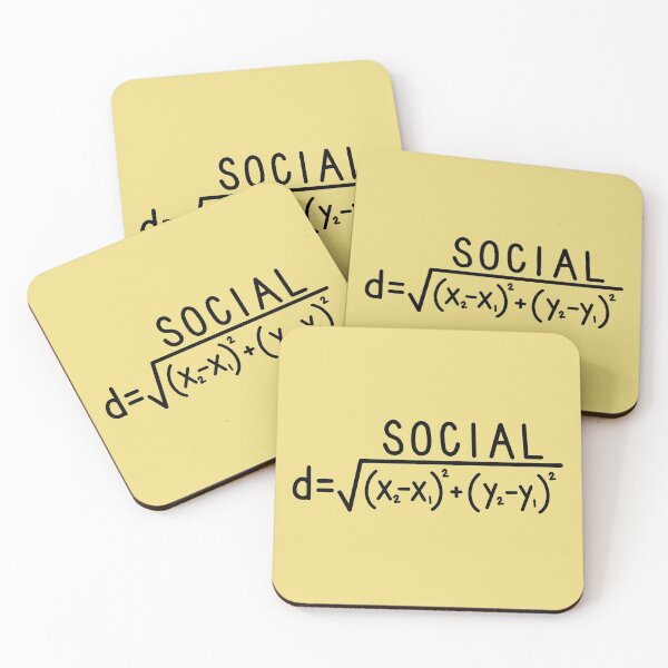 Item preview, Social Distance (formula) Yellow designed and sold by carwalker13.