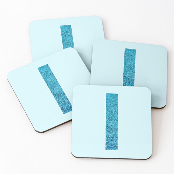 Item preview, The Letter I - Monogram in Blue Pool Water designed and sold by Bumblefuzzies.