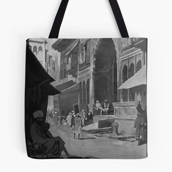 Item preview, Mutra Krishna Temple Noire retro poster designed and sold by CorasPosters.