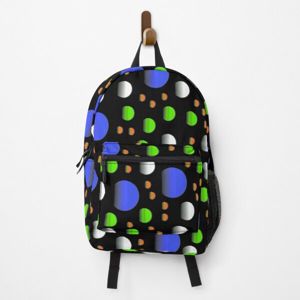 Item preview, A Curtain of Dots. Blues, Greens, Oranges and Whites on Black designed and sold by Neil Feigeles.