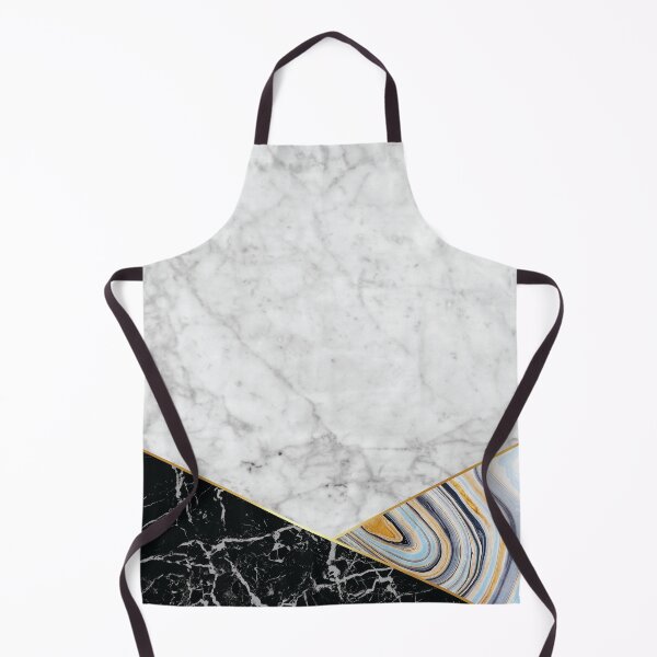 Item preview, Geometric White Marble - Black Granite & Blue Marble #325 designed and sold by Natural Collective.