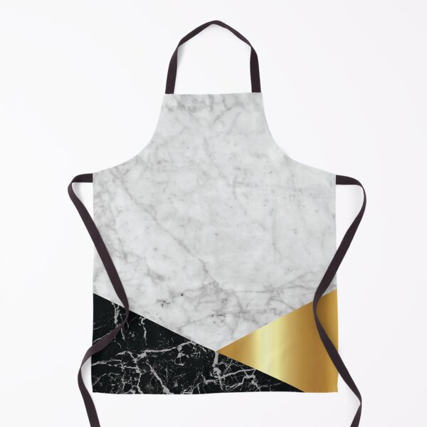Item preview, Geometric White Marble - Black Granite & Gold #944 designed and sold by Natural Collective.