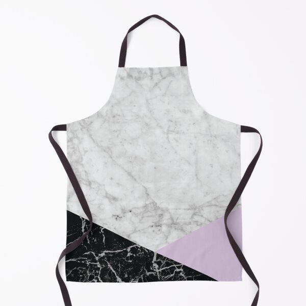Item preview, Geometric White Marble - Black Granite & Light Purple #388 designed and sold by Natural Collective.