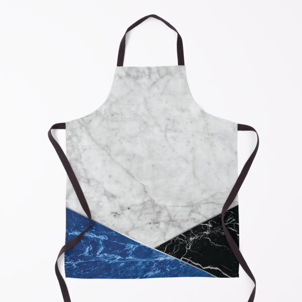 Item preview, Geometric White Marble - Blue Granite & Black Granite #514 designed and sold by Natural Collective.
