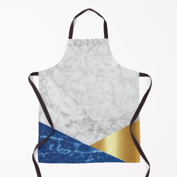 Item preview, Geometric White Marble - Blue Granite & Gold #188 designed and sold by Natural Collective.