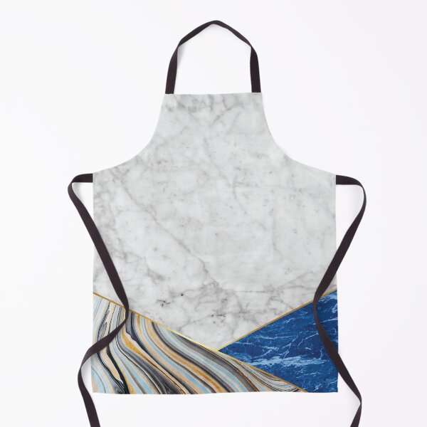 Item preview, Geometric White Marble - Blue Marble & Blue Granite #167 designed and sold by Natural Collective.
