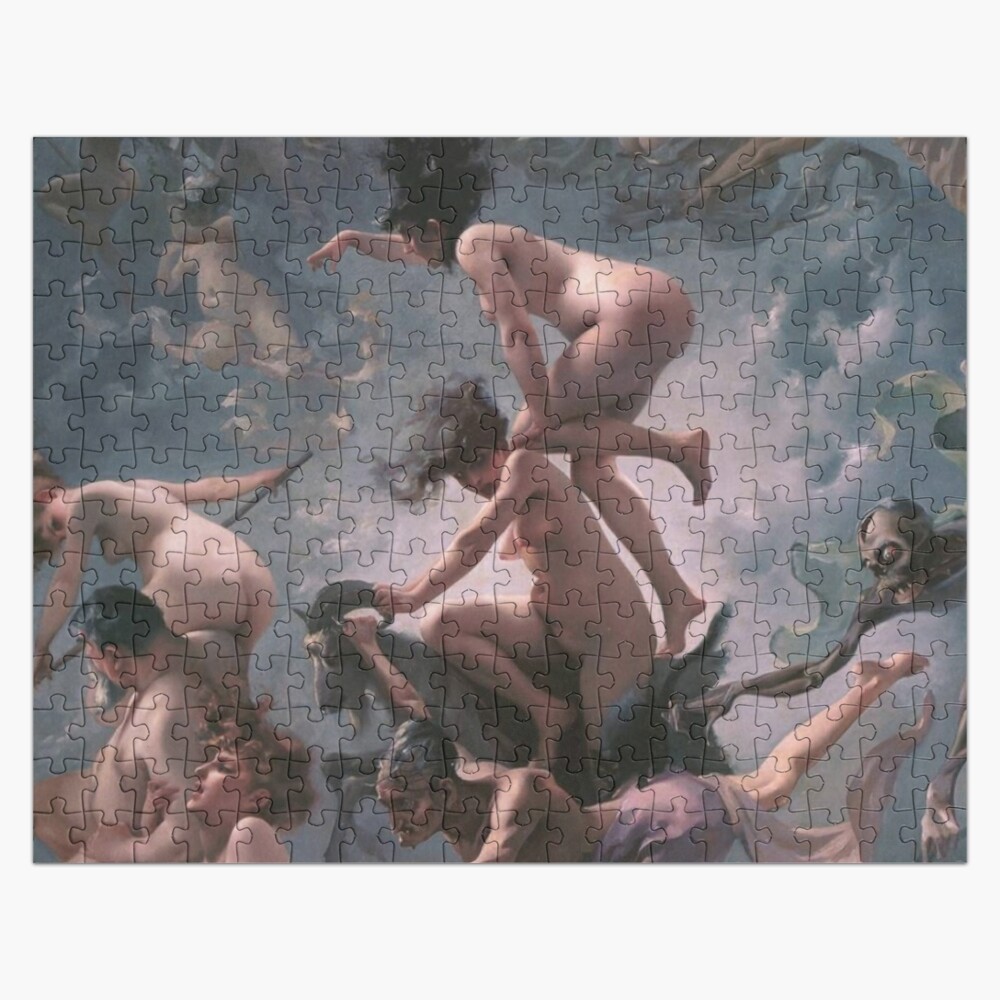 Witches Going To Their Sabbath,  ur,jigsaw_puzzle_252_piece_flatlay,square_product,1000x1000-bg,f8f8f8