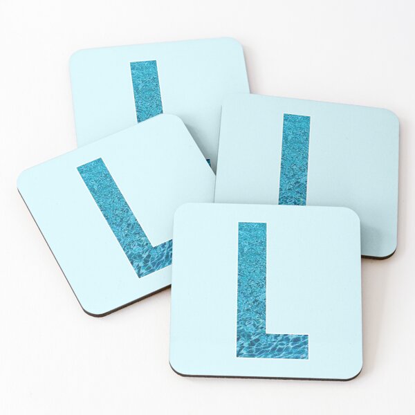 Item preview, The Letter L - Monogram in Blue Pool Water designed and sold by Bumblefuzzies.