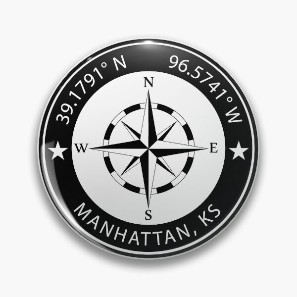 Item preview, Manhattan, Kansas Geographical Coordinates designed and sold by TeeOhGraphics.